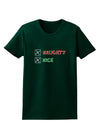 Naughty or Nice Christmas - Naughty and Nice Womens Dark T-Shirt-TooLoud-Forest-Green-Small-Davson Sales