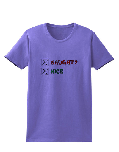 Naughty or Nice Christmas - Naughty and Nice Womens T-Shirt-Womens T-Shirt-TooLoud-Violet-X-Small-Davson Sales