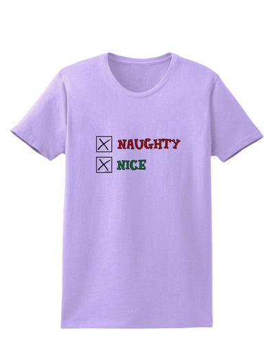 Naughty or Nice Christmas - Naughty and Nice Womens T-Shirt-Womens T-Shirt-TooLoud-Lavender-X-Small-Davson Sales