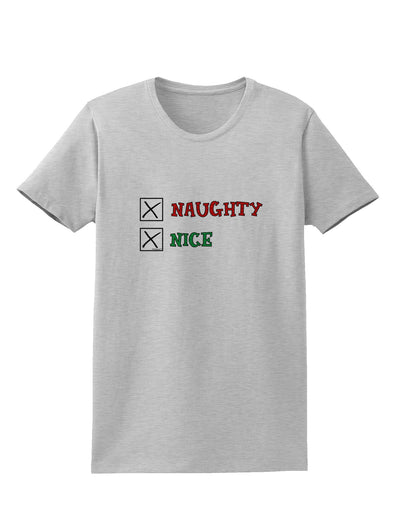 Naughty or Nice Christmas - Naughty and Nice Womens T-Shirt-Womens T-Shirt-TooLoud-AshGray-X-Small-Davson Sales