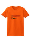 Naughty or Nice Christmas - Naughty and Nice Womens T-Shirt-Womens T-Shirt-TooLoud-Orange-X-Small-Davson Sales