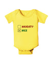 Naughty or Nice Christmas - Nice Baby Romper Bodysuit-Baby Romper-TooLoud-Yellow-06-Months-Davson Sales