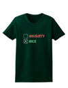 Naughty or Nice Christmas - Nice Womens Dark T-Shirt-TooLoud-Forest-Green-Small-Davson Sales