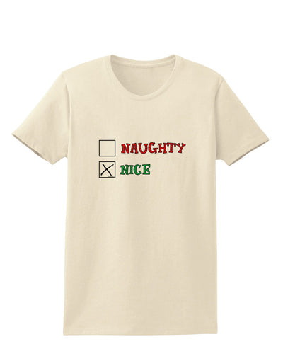 Naughty or Nice Christmas - Nice Womens T-Shirt-Womens T-Shirt-TooLoud-Natural-X-Small-Davson Sales