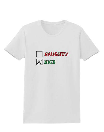 Naughty or Nice Christmas - Nice Womens T-Shirt-Womens T-Shirt-TooLoud-White-X-Small-Davson Sales