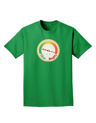 Naughty or Nice Meter Naughty Adult Dark T-Shirt-Mens T-Shirt-TooLoud-Kelly-Green-Small-Davson Sales