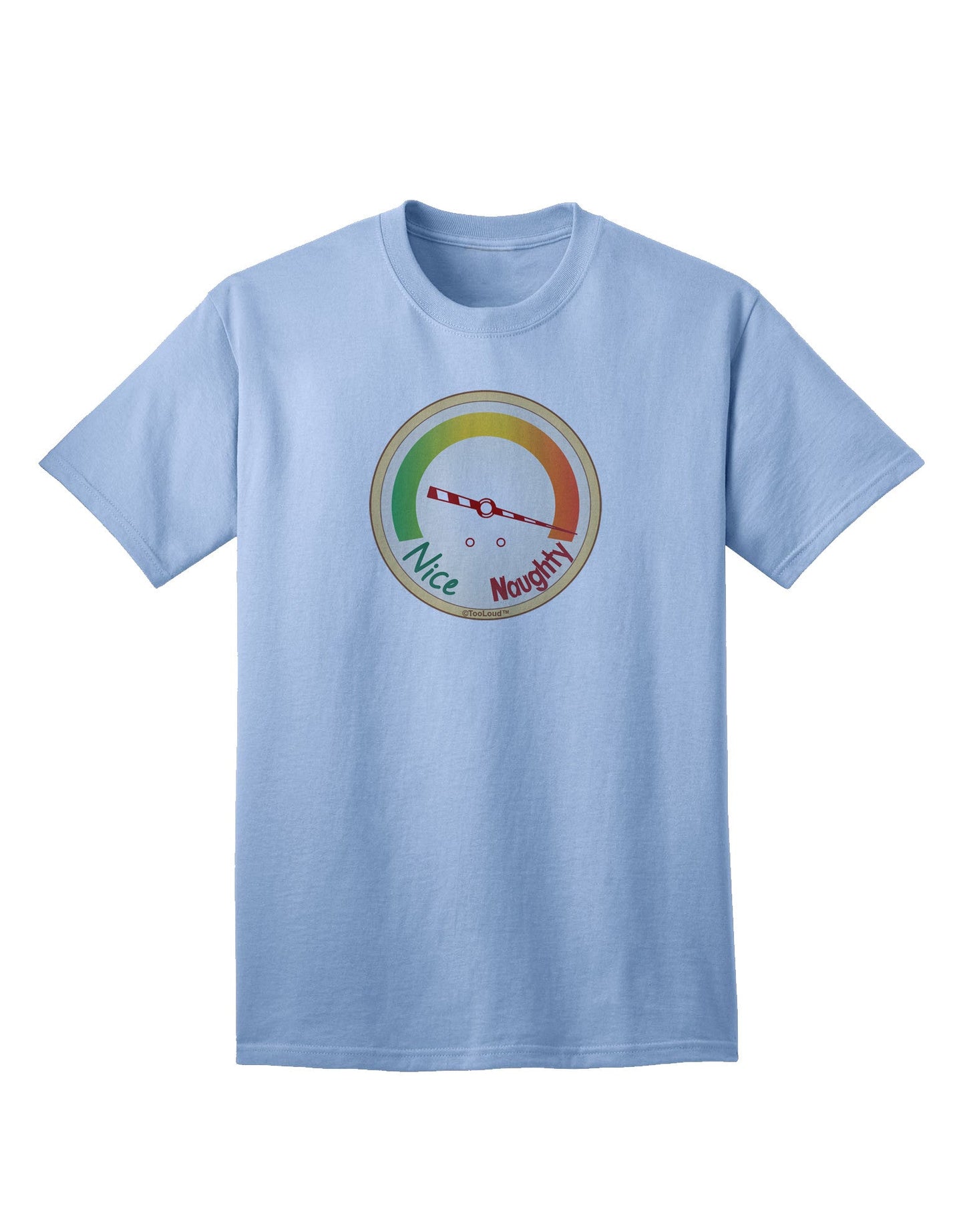 Naughty or Nice Meter Naughty Adult T-Shirt-unisex t-shirt-TooLoud-Light-Blue-Small-Davson Sales