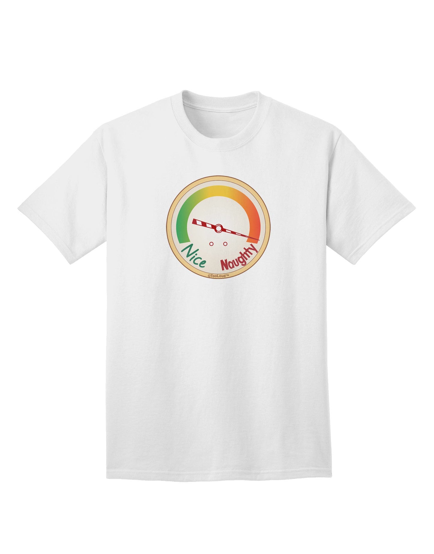 Naughty or Nice Meter Naughty Adult T-Shirt-unisex t-shirt-TooLoud-White-Small-Davson Sales