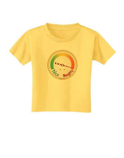 Naughty or Nice Meter Naughty Toddler T-Shirt-Toddler T-Shirt-TooLoud-Yellow-2T-Davson Sales