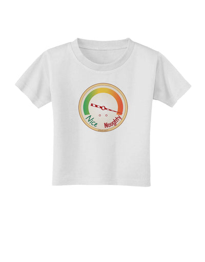 Naughty or Nice Meter Naughty Toddler T-Shirt-Toddler T-Shirt-TooLoud-White-2T-Davson Sales