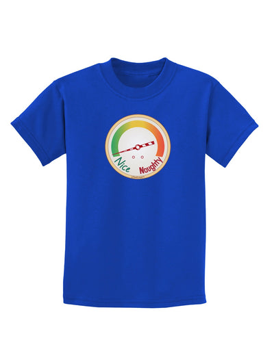 Naughty or Nice Meter Nice Childrens Dark T-Shirt-Childrens T-Shirt-TooLoud-Royal-Blue-X-Small-Davson Sales