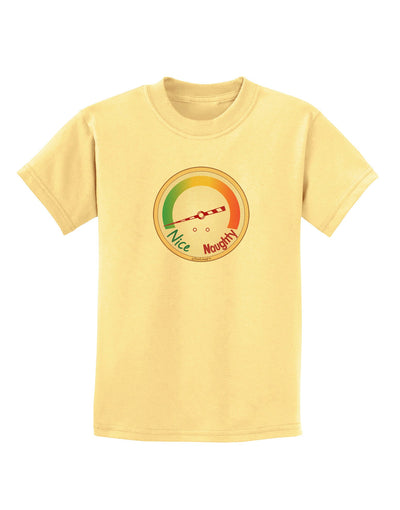 Naughty or Nice Meter Nice Childrens T-Shirt-Childrens T-Shirt-TooLoud-Daffodil-Yellow-X-Small-Davson Sales