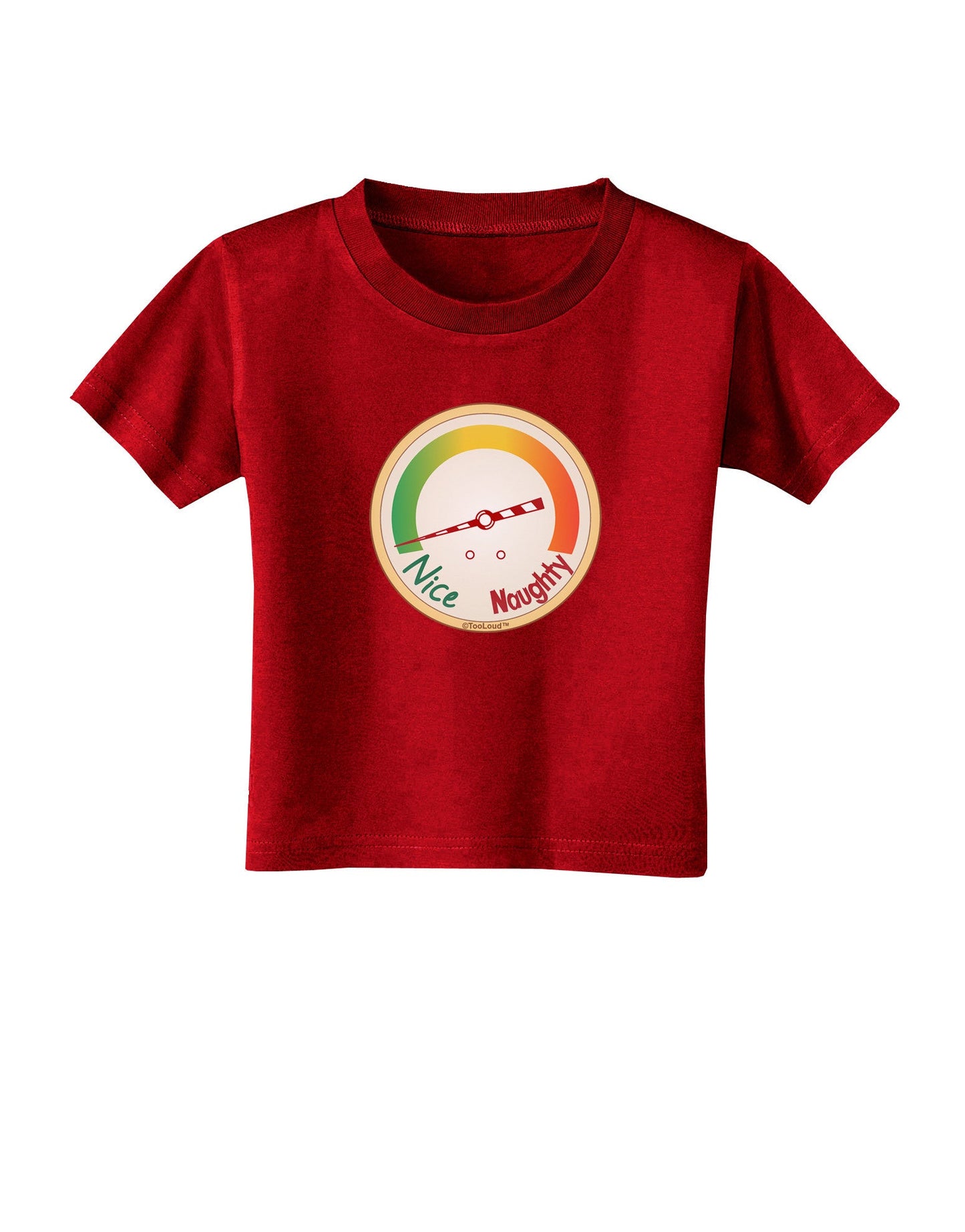 Naughty or Nice Meter Nice Toddler T-Shirt Dark-Toddler T-Shirt-TooLoud-Red-2T-Davson Sales