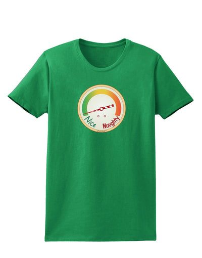 Naughty or Nice Meter Nice Womens Dark T-Shirt-TooLoud-Kelly-Green-X-Small-Davson Sales