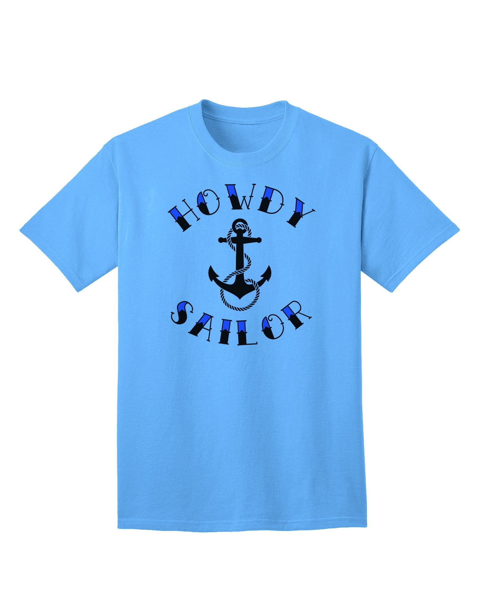 TooLoud Shop Nautical Anchor Adult T Shirt Stylish Choice for Modern Sailor Aquatic Blue XXX Large