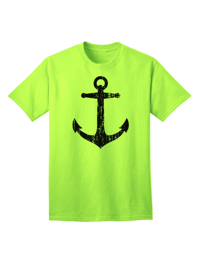 Nautical Sailor Anchor Adult T-Shirt with Distressed Design-Mens T-shirts-TooLoud-Neon-Green-Small-Davson Sales