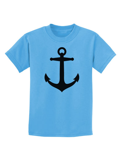 Nautical Sailor Anchor Childrens T-Shirt-Childrens T-Shirt-TooLoud-Aquatic-Blue-X-Small-Davson Sales