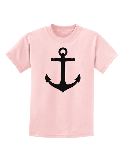 Nautical Sailor Anchor Childrens T-Shirt-Childrens T-Shirt-TooLoud-PalePink-X-Small-Davson Sales