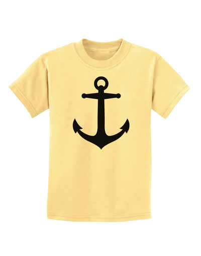 Nautical Sailor Anchor Childrens T-Shirt-Childrens T-Shirt-TooLoud-Daffodil-Yellow-X-Small-Davson Sales