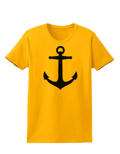 Nautical Sailor Anchor Womens T-Shirt-Womens T-Shirt-TooLoud-Gold-X-Small-Davson Sales