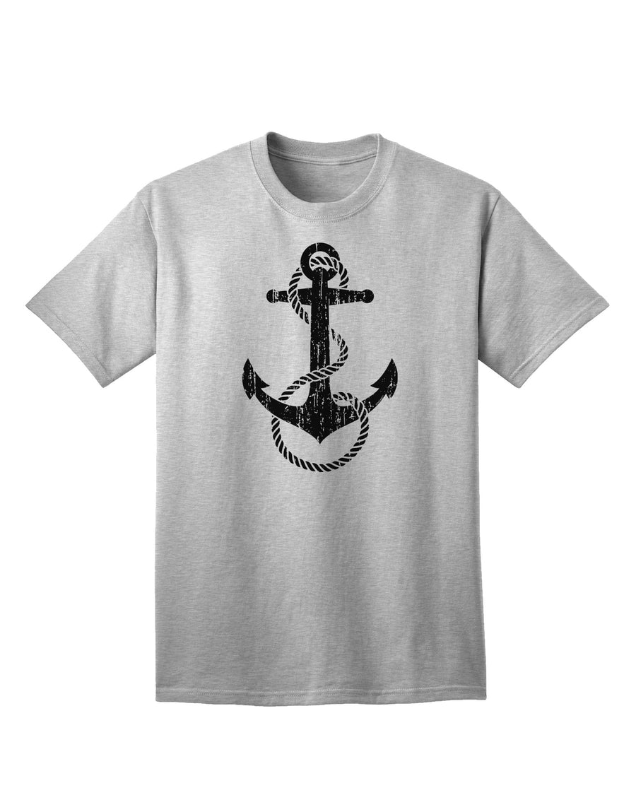 Nautical Sailor Rope Anchor Adult T-Shirt with Distressed Design-Mens T-shirts-TooLoud-White-Small-Davson Sales