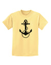 Nautical Sailor Rope Anchor Childrens T-Shirt-Childrens T-Shirt-TooLoud-Daffodil-Yellow-X-Small-Davson Sales