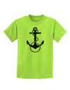 Nautical Sailor Rope Anchor Childrens T-Shirt-Childrens T-Shirt-TooLoud-Lime-Green-X-Small-Davson Sales