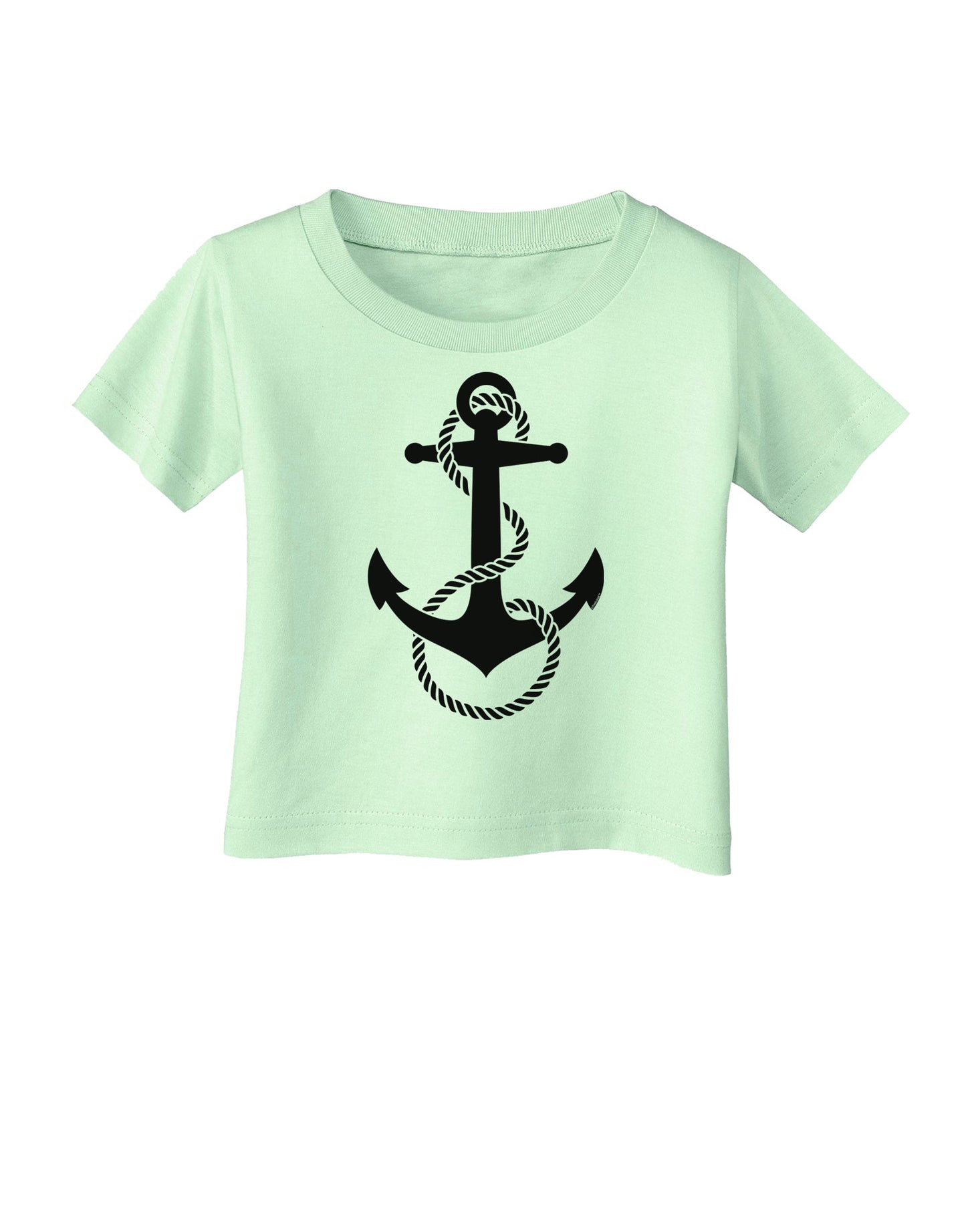Nautical Sailor Rope Anchor Infant T-Shirt-Infant T-Shirt-TooLoud-Light-Green-06-Months-Davson Sales