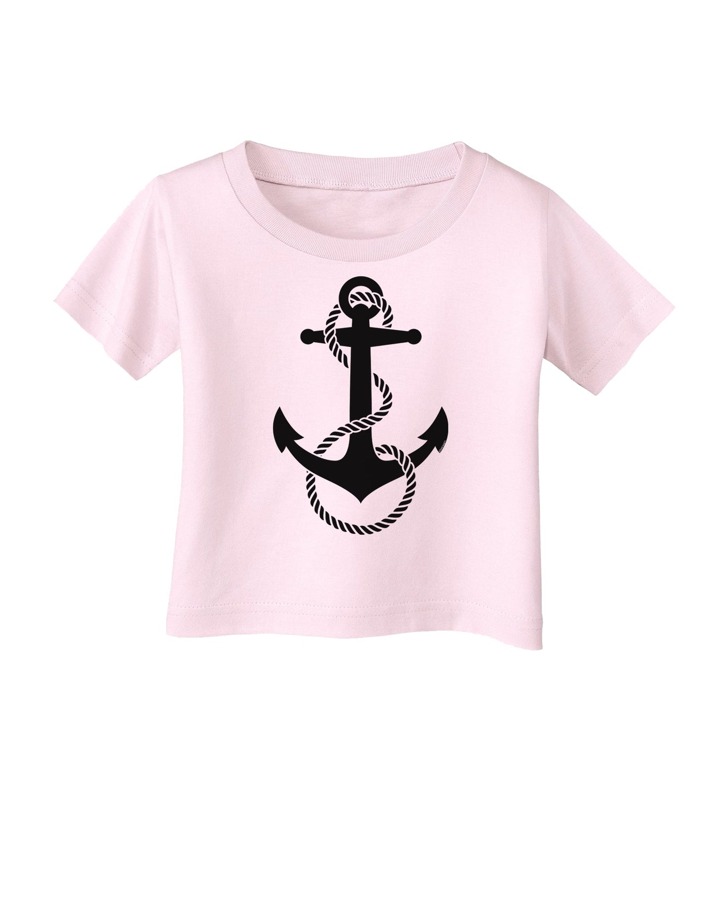 Nautical Sailor Rope Anchor Infant T-Shirt-Infant T-Shirt-TooLoud-Light-Pink-06-Months-Davson Sales
