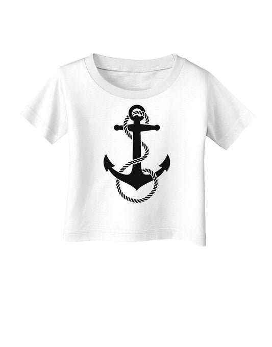 Nautical Sailor Rope Anchor Infant T-Shirt-Infant T-Shirt-TooLoud-White-06-Months-Davson Sales