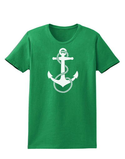 Nautical Sailor Rope Anchor Womens Dark T-Shirt-TooLoud-Kelly-Green-X-Small-Davson Sales