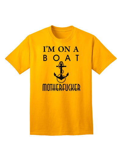 Nautical-Themed Adult T-Shirt for Boat Enthusiasts-Mens T-shirts-TooLoud-Gold-Small-Davson Sales