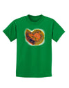 Nautilus Fossil Watercolor Childrens Dark T-Shirt-Childrens T-Shirt-TooLoud-Kelly-Green-X-Small-Davson Sales