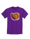 Nautilus Fossil Watercolor Childrens Dark T-Shirt-Childrens T-Shirt-TooLoud-Purple-X-Small-Davson Sales