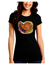 Nautilus Fossil Watercolor Juniors Crew Dark T-Shirt-T-Shirts Juniors Tops-TooLoud-Black-Juniors Fitted Small-Davson Sales