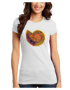 Nautilus Fossil Watercolor Juniors T-Shirt-Womens Juniors T-Shirt-TooLoud-White-Juniors Fitted X-Small-Davson Sales