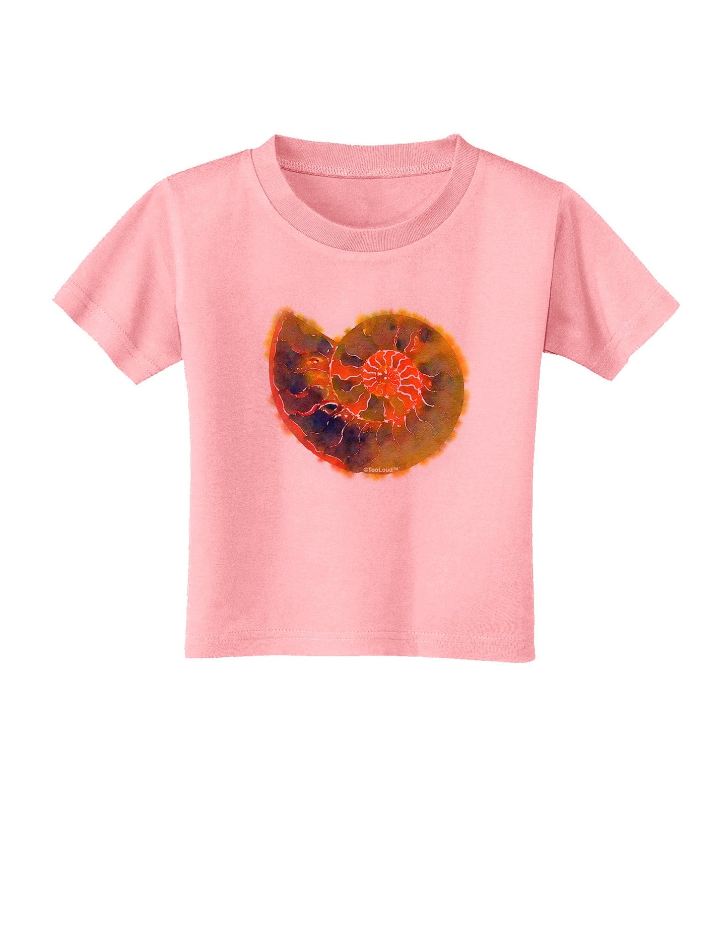 Nautilus Fossil Watercolor Toddler T-Shirt-Toddler T-Shirt-TooLoud-Candy-Pink-2T-Davson Sales