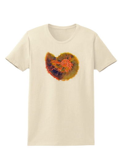 Nautilus Fossil Watercolor Womens T-Shirt-Womens T-Shirt-TooLoud-Natural-X-Small-Davson Sales