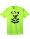 Navy Stencil Logo Adult T-Shirt - A Patriotic Tribute to the USA Military-Mens T-shirts-TooLoud-Neon-Green-Small-Davson Sales