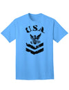 Navy Stencil Logo Adult T-Shirt - A Patriotic Tribute to the USA Military-Mens T-shirts-TooLoud-Aquatic-Blue-Small-Davson Sales