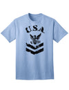 Navy Stencil Logo Adult T-Shirt - A Patriotic Tribute to the USA Military-Mens T-shirts-TooLoud-Light-Blue-Small-Davson Sales