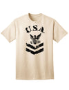 Navy Stencil Logo Adult T-Shirt - A Patriotic Tribute to the USA Military-Mens T-shirts-TooLoud-Natural-Small-Davson Sales