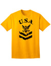 Navy Stencil Logo Adult T-Shirt - A Patriotic Tribute to the USA Military-Mens T-shirts-TooLoud-Gold-Small-Davson Sales