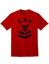 Navy Stencil Logo Adult T-Shirt - A Patriotic Tribute to the USA Military-Mens T-shirts-TooLoud-Red-Small-Davson Sales