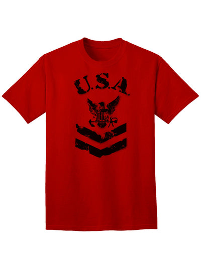 Navy Stencil Logo Adult T-Shirt - A Patriotic Tribute to the USA Military-Mens T-shirts-TooLoud-Red-Small-Davson Sales