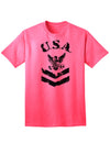 Navy Stencil Logo Adult T-Shirt - A Patriotic Tribute to the USA Military-Mens T-shirts-TooLoud-Neon-Pink-Small-Davson Sales