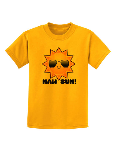 Naw Sun Cute Sun Childrens T-Shirt-Childrens T-Shirt-TooLoud-Gold-X-Small-Davson Sales