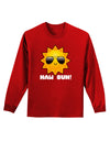 Naw Sun Cute Sun Dark Adult Long Sleeve Dark T-Shirt-TooLoud-Red-Small-Davson Sales