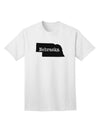 Nebraska - United States Shape Adult T-Shirt: A Stylish Addition to Your Wardrobe by TooLoud-Mens T-shirts-TooLoud-White-Small-Davson Sales
