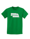 Nebraska - United States Shape Childrens Dark T-Shirt by TooLoud-Childrens T-Shirt-TooLoud-Kelly-Green-X-Small-Davson Sales